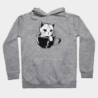 Coffe cup kitten Hoodie